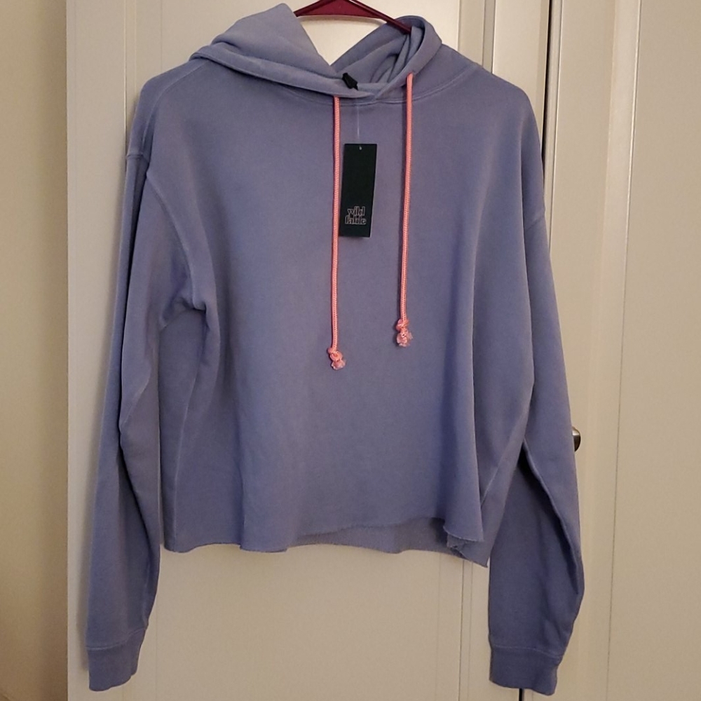 Wild Fable Periwinkle Cropped Hoodie